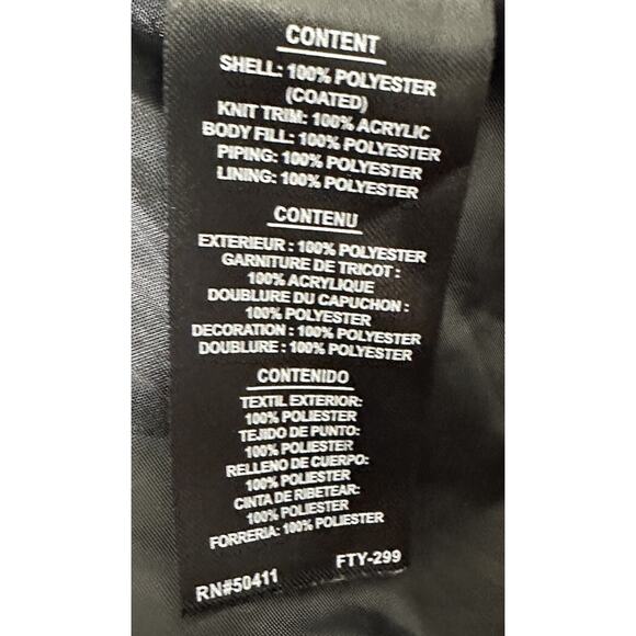 Kensie Outerwear Black Long Puffer Coat W/ Oversized Hood SZ XL *No Belt* - Picture 5 of 16